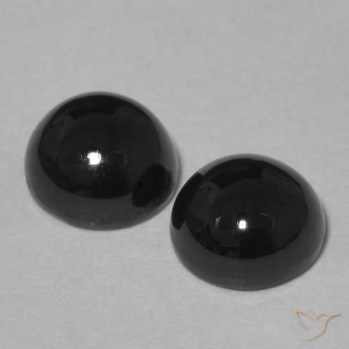 Onyx Gemstones in 5.5 mm (calibrated) Size for Sale, Onyx Stones in Black Color