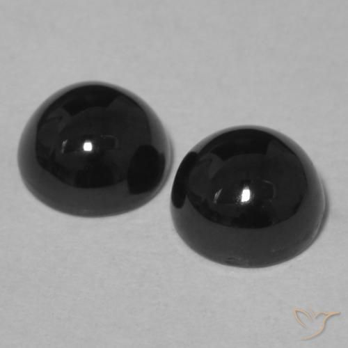 Onyx Gemstones in 5.5 mm (calibrated) Size for Sale, Onyx Stones in Black Color