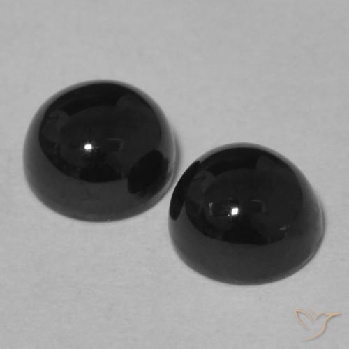 Onyx Gemstones in 5.5 mm (calibrated) Size for Sale, Onyx Stones in Black Color