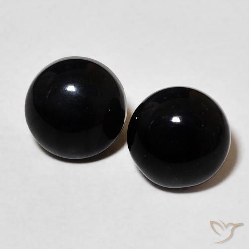 2.86ct Natural Black Onyx Gems, Round, Opaque 2.86ct Natural Black Onyx Gems, Round, Opaque