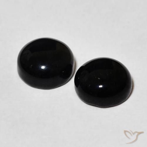 Onyx Gemstones in 7 mm (calibrated) Size for Sale, Onyx Stones in Black Color