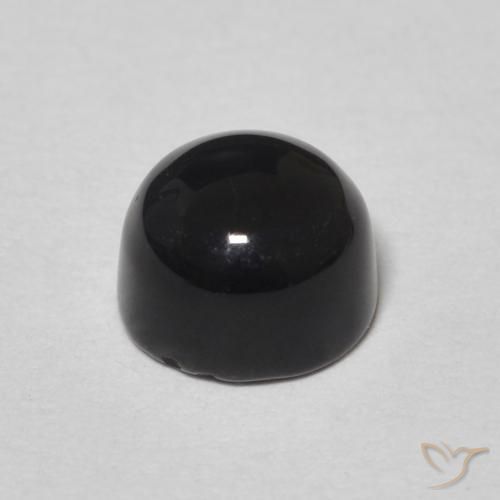 Onyx Gemstone in 6.5 mm (calibrated) Size for Sale, Onyx Stone in Black Color
