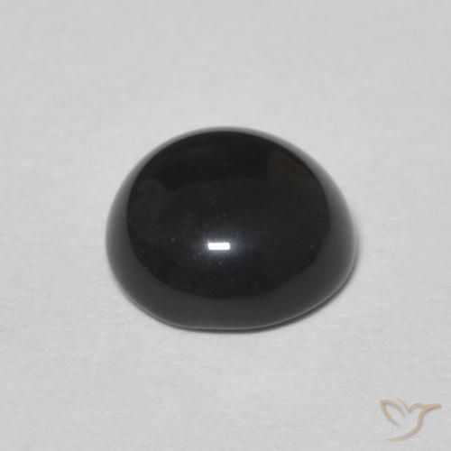 Onyx Gemstone in 7 mm (calibrated) Size for Sale, Onyx Stone in Black Color