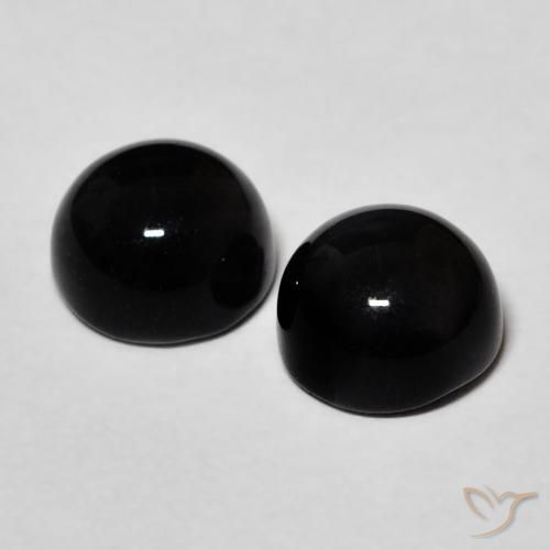 Onyx Gemstones in 6.5 mm (calibrated) Size for Sale, Onyx Stones in Black Color