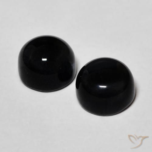 Onyx Gemstones in 6 mm (calibrated) Size for Sale, Onyx Stones in Black Color