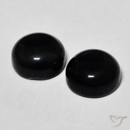 Onyx Gemstones in 7 mm (calibrated) Size for Sale, Onyx Stones in Black Color