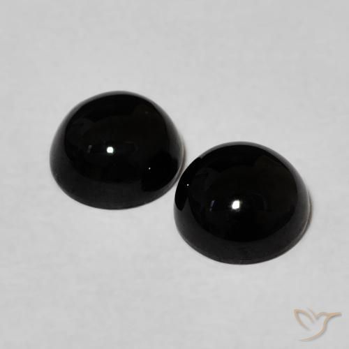Onyx Gemstones in 5.5 mm (calibrated) Size for Sale, Onyx Stones in Black Color