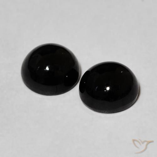 Onyx Gemstones in 5.5 mm (calibrated) Size for Sale, Onyx Stones in Black Color