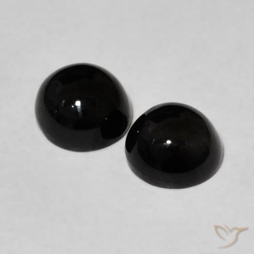 Onyx Gemstones in 5.5 mm (calibrated) Size for Sale, Onyx Stones in Black Color