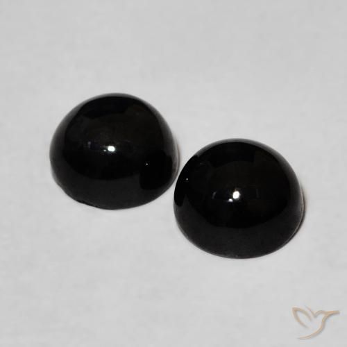 Onyx Gemstones in 5.5 mm (calibrated) Size for Sale, Onyx Stones in Black Color