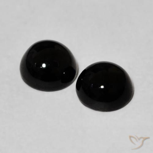 Onyx Gemstones in 5.5 mm (calibrated) Size for Sale, Onyx Stones in Black Color