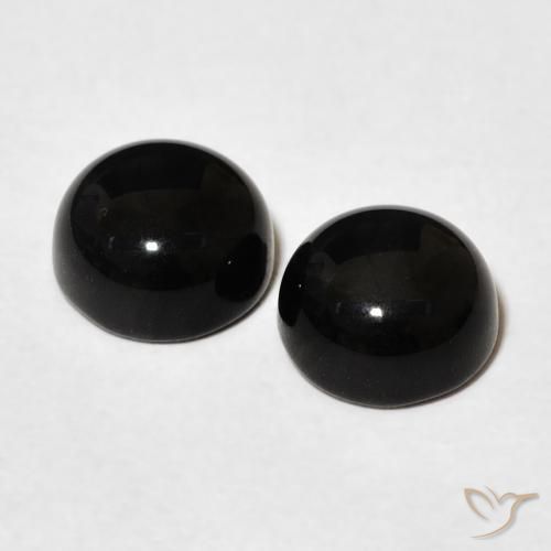 Onyx Gemstones in 7 mm (calibrated) Size for Sale, Onyx Stones in Black Color