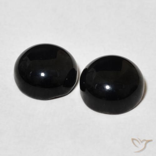 Onyx Gemstones in 7 mm (calibrated) Size for Sale, Onyx Stones in Black Color