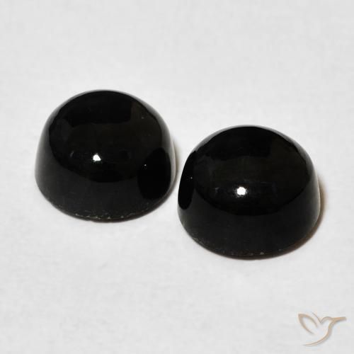 Onyx Gemstones in 7 mm (calibrated) Size for Sale, Onyx Stones in Black Color