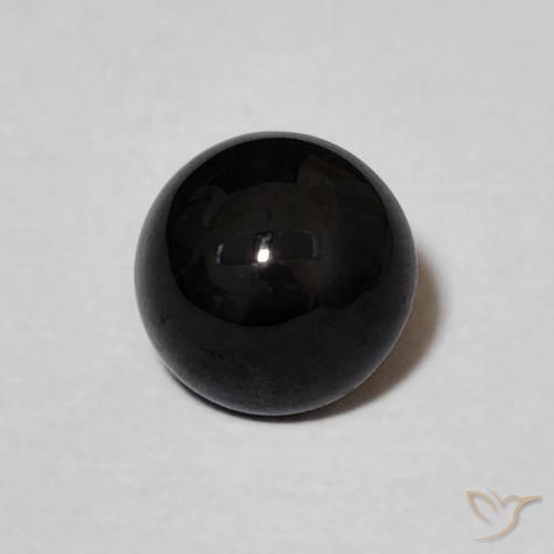 1.01 ct Black Onyx Stone, Natural Onyx in Round Cabochon Shape for Sale