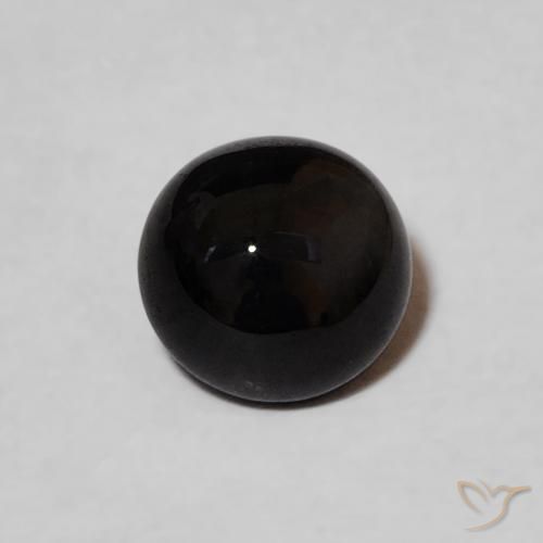 0.85ct Natural Black Onyx, Round, Opaque