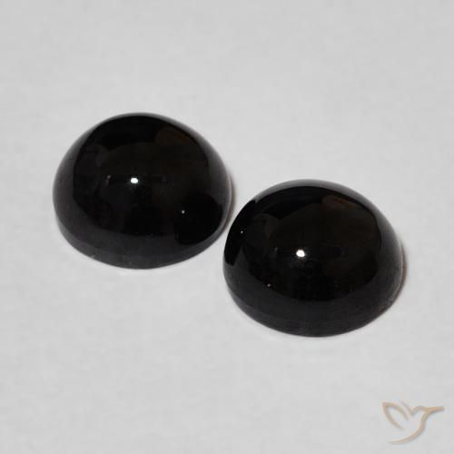 Onyx Gemstones in 5.5 mm (calibrated) Size for Sale, Onyx Stones in Black Color