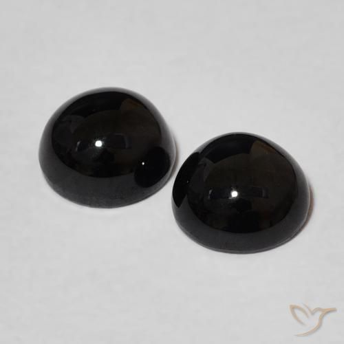 Onyx Gemstones in 5.5 mm (calibrated) Size for Sale, Onyx Stones in Black Color