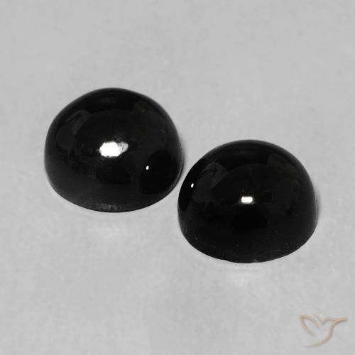 Onyx Gemstones in 5.5 mm (calibrated) Size for Sale, Onyx Stones in Black Color