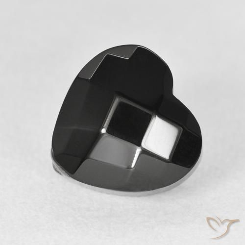 4.31ct Natural Black Onyx, Heart, Opaque