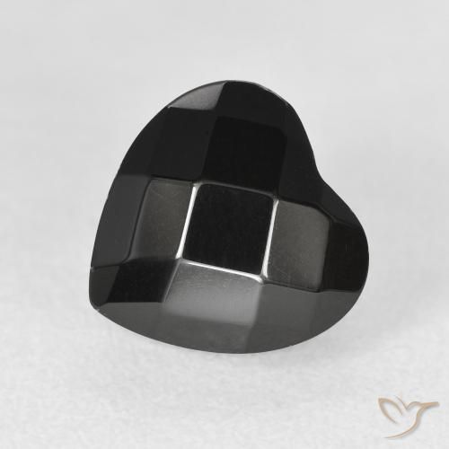3.90ct Natural Black Onyx, Heart, Opaque