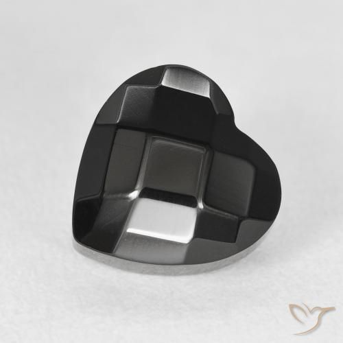 4.19ct Natural Black Onyx, Heart, Opaque