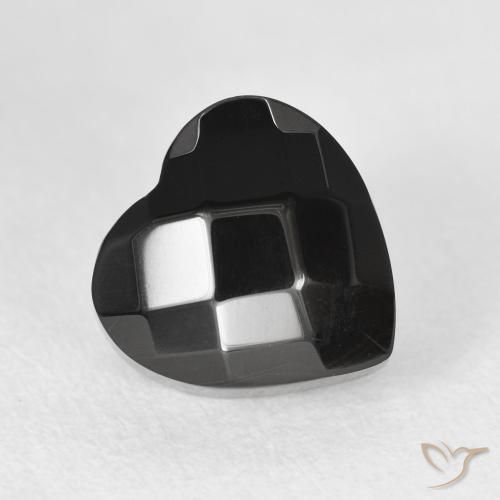 4.20ct Natural Black Onyx, Heart, Opaque