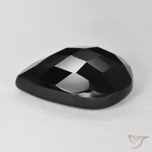 Onyx Gemstone in 18 x 13 mm (calibrated) Size for Sale, Onyx Stone in Black Color