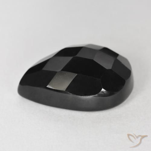 Onyx Gemstone in 18 x 13 mm (calibrated) Size for Sale, Onyx Stone in Black Color