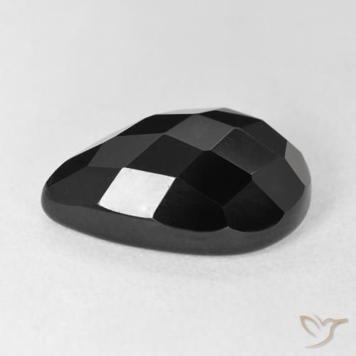 Onyx Gemstone in 16.7 x 11.8 mm Size for Sale, Onyx Stone in Black Color