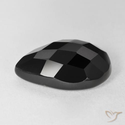 Onyx Gemstone in 14.8 x 9.2 mm Size for Sale, Onyx Stone in Black Color