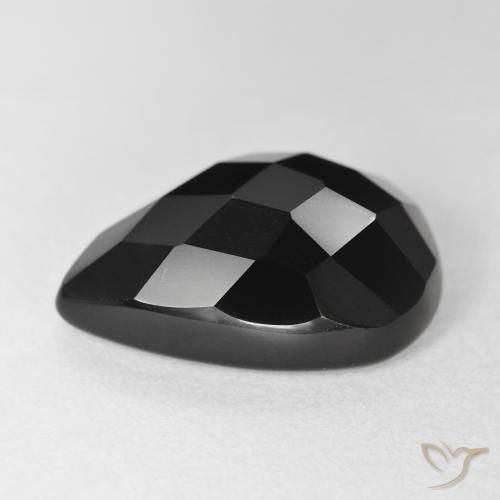Onyx Gemstone in 18 x 13 mm (calibrated) Size for Sale, Onyx Stone in Black Color