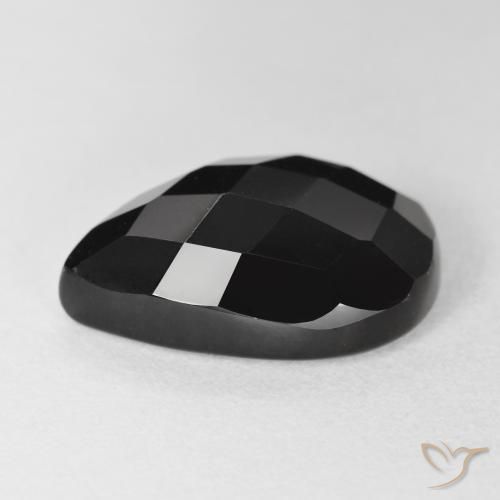 Onyx Gemstone in 14.5 x 9.5 mm Size for Sale, Onyx Stone in Black Color