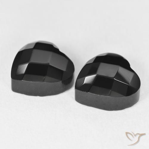 Onyx Gemstones in 10.5 x 10.4 mm Size for Sale, Onyx Stones in Black Color