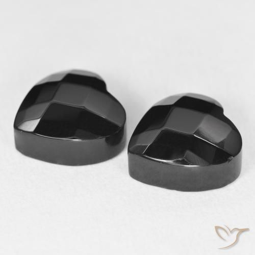 Onyx Gemstones in 10.5 x 10.3 mm Size for Sale, Onyx Stones in Black Color