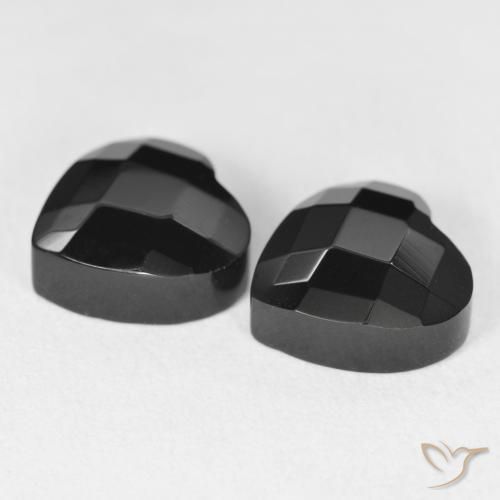 Onyx Gemstones in 10.5 x 10.4 mm Size for Sale, Onyx Stones in Black Color