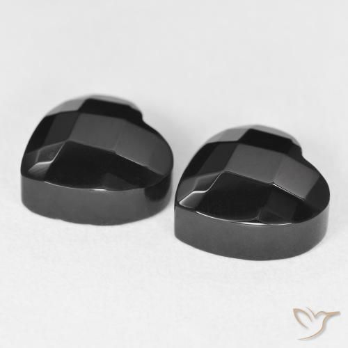 Onyx Gemstones in 10.5 x 10.3 mm Size for Sale, Onyx Stones in Black Color