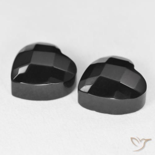 Onyx Gemstones in 10.4 x 10.3 mm Size for Sale, Onyx Stones in Black Color