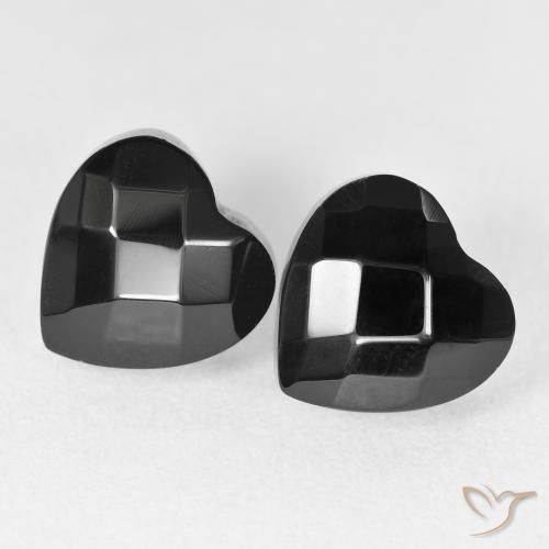8.69ctw Natural Black Onyx, Heart, Opaque