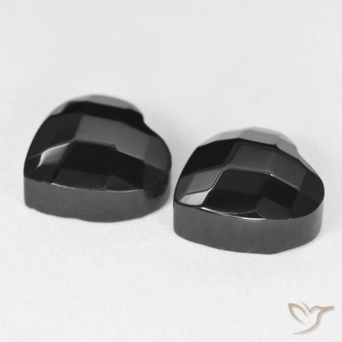 Onyx Gemstones in 10.5 x 10.4 mm Size for Sale, Onyx Stones in Black Color