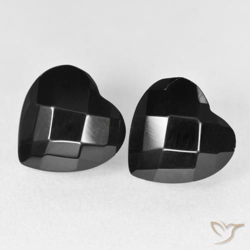 8.57ctw Natural Black Onyx, Heart, Opaque
