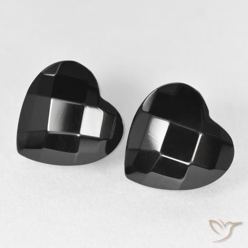 8.54ctw Natural Black Onyx, Heart, Opaque