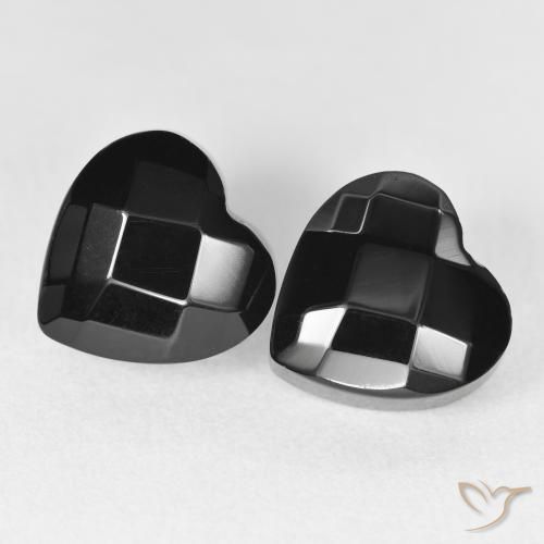 8.43ctw Natural Black Onyx, Heart, Opaque