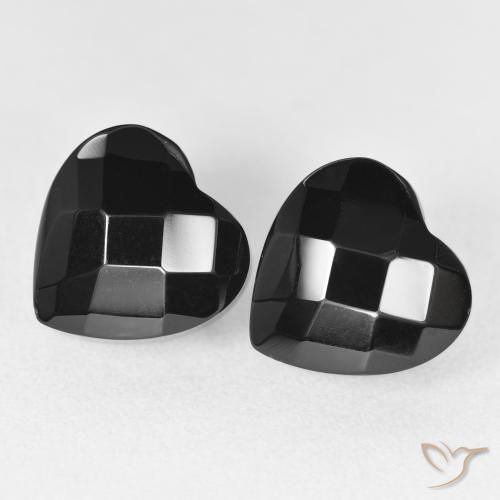 8.82ctw Natural Black Onyx, Heart, Opaque