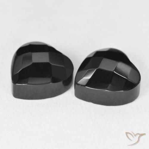Onyx Gemstones in 10.5 x 10.4 mm Size for Sale, Onyx Stones in Black Color