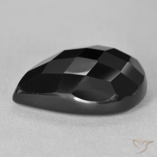 Onyx Gemstone in 18 x 13 mm (calibrated) Size for Sale, Onyx Stone in Black Color