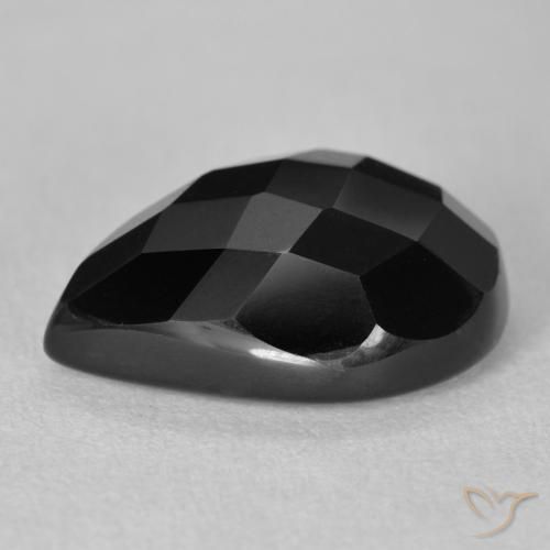 Onyx Gemstone in 18 x 13 mm (calibrated) Size for Sale, Onyx Stone in Black Color