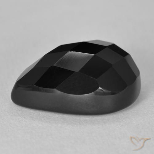 Onyx Gemstone in 17.8 x 10 mm Size for Sale, Onyx Stone in Black Color