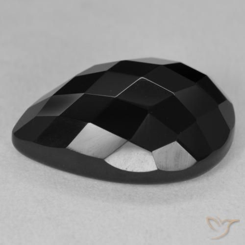 Onyx Gemstone in 19.4 x 14.2 mm Size for Sale, Onyx Stone in Black Color