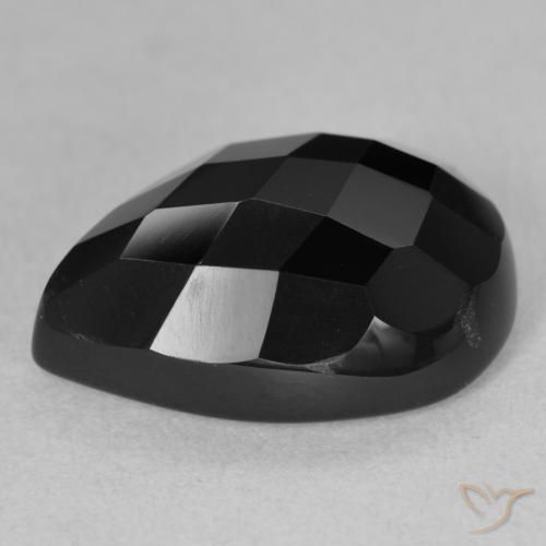 Onyx Gemstone in 18 x 13 mm (calibrated) Size for Sale, Onyx Stone in Black Color
